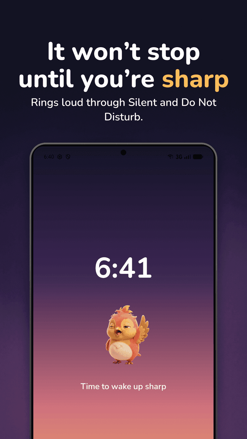 WakeSharp on Android: The alarm ringing over the lock screen